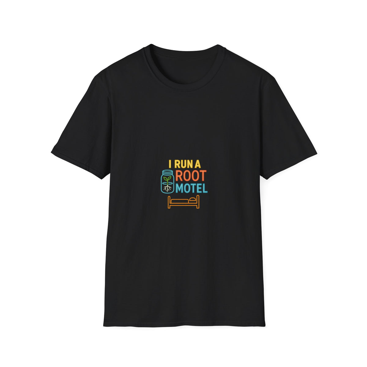 "I Run A Root Motel" Retro Travel Lodge Tee - Funny Plant Parent Gardening White T-Shirt - Trending Now - September 2026