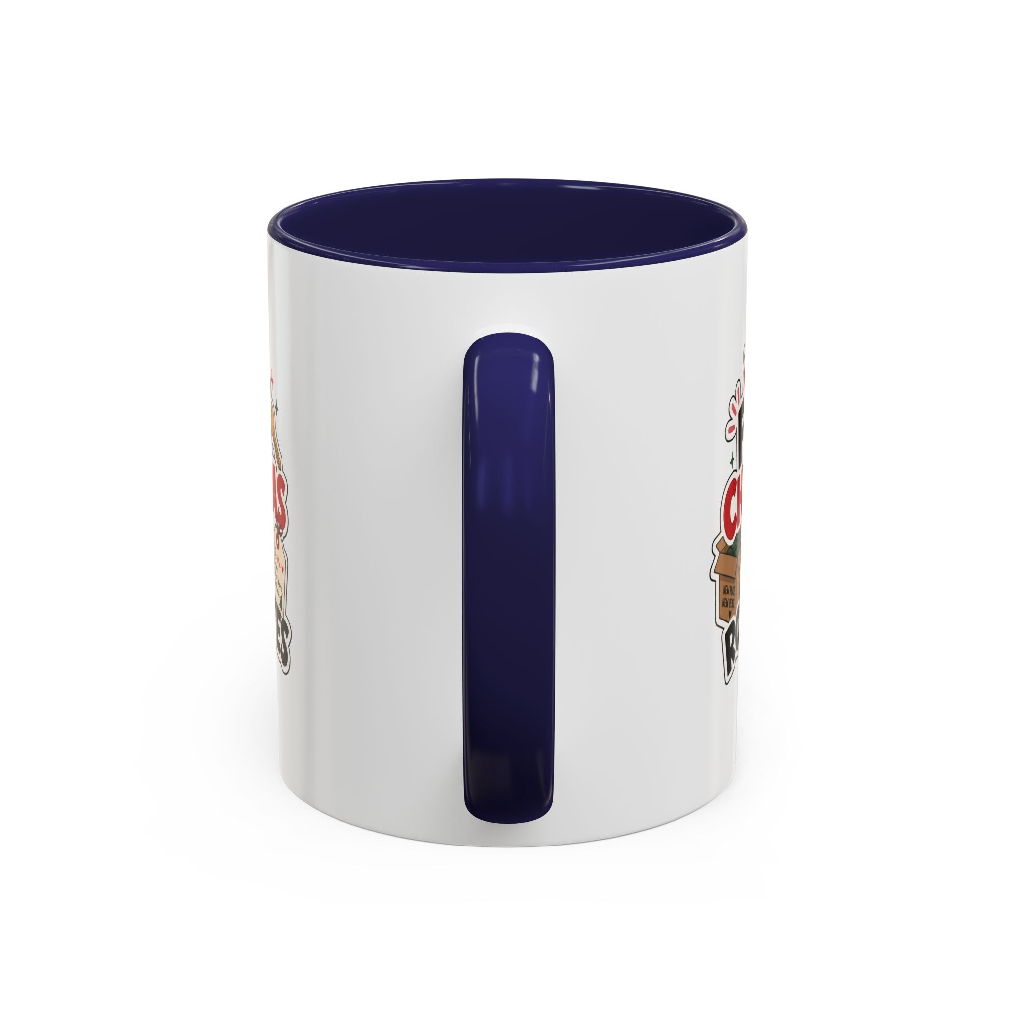 Modern Day Christmas First Christmas No Roommates Accent Coffee Mug — Funny Holiday Gift for New Homeowners & Dorm Residents
