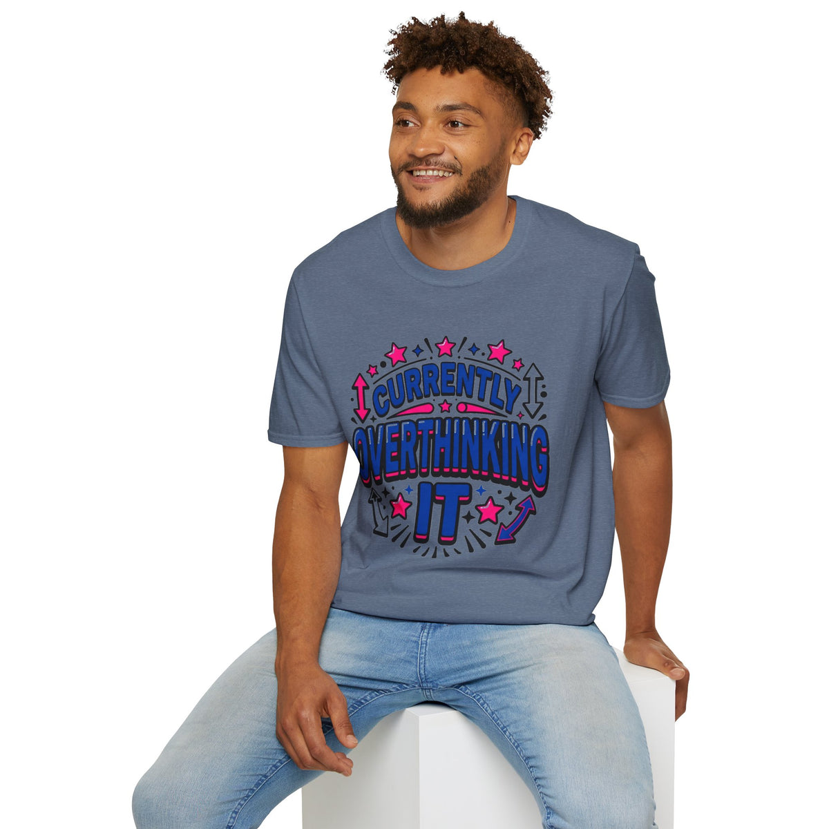 Currently Celebrating T-Shirt — Retro Neon Festival Graphic Tee - Trending Now - August 2026