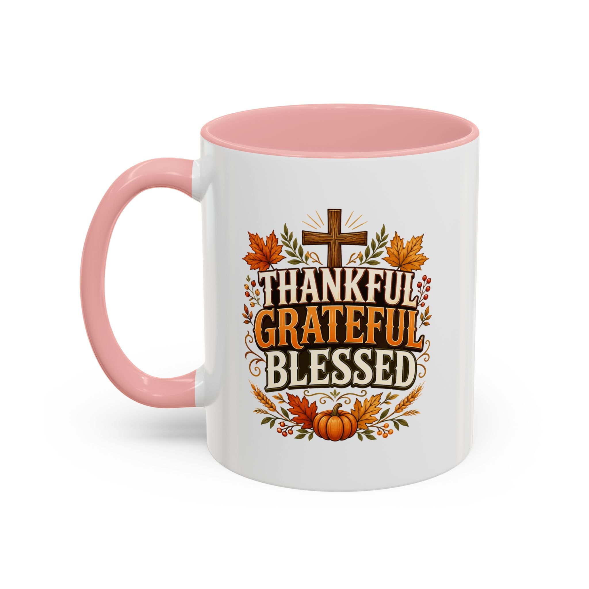 Thanksgiving Mug Thankful Grateful Blessed Coffee Mug