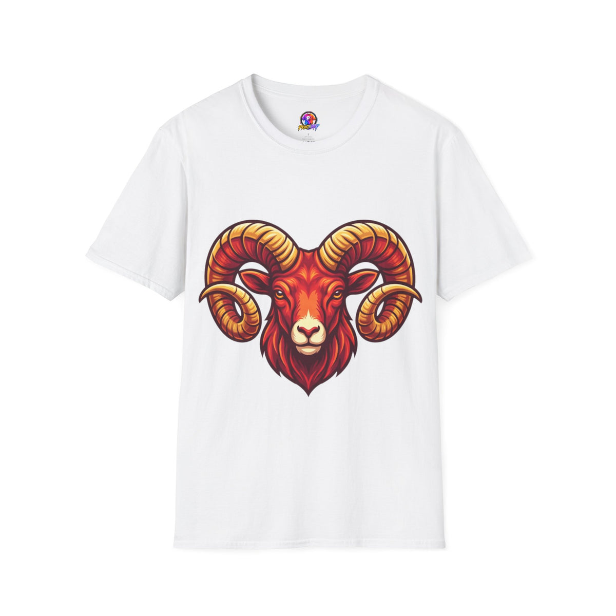Aries Zodiac Ram Skull T-Shirt — Bold Goat Horn Graphic Tee (Aries/Zodiac)