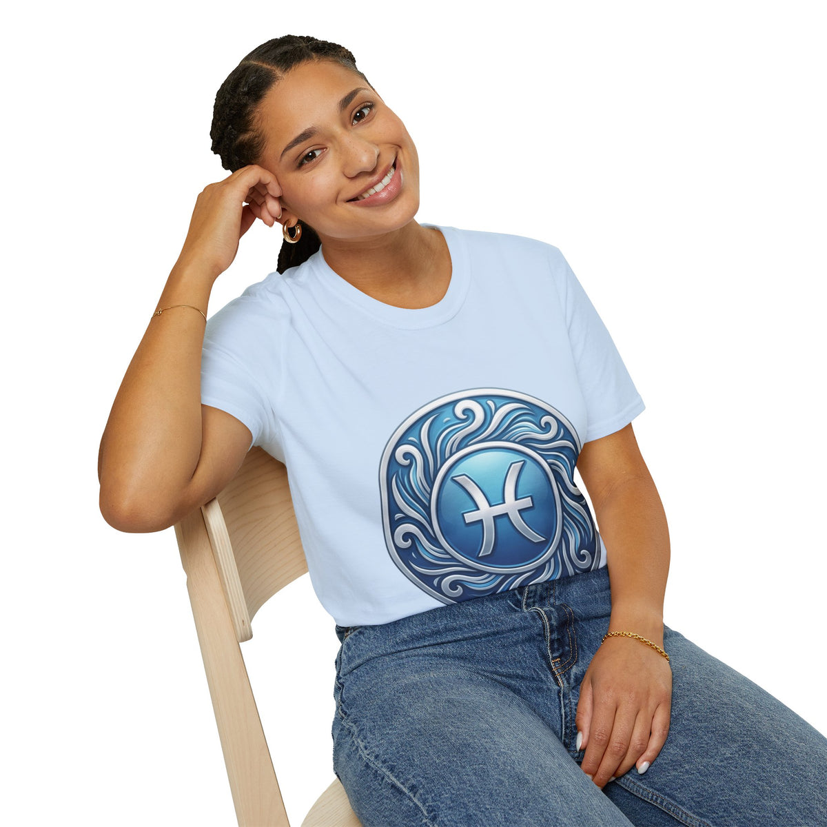Pisces Zodiac T-Shirt – Blue Water Sign Astrology Tee