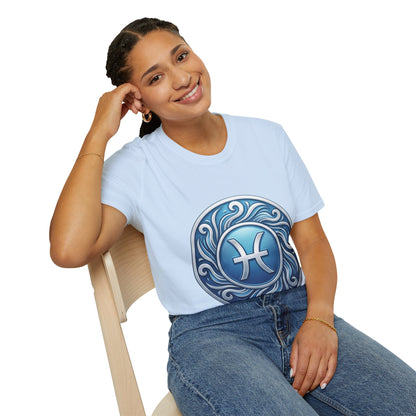 Pisces Zodiac T-Shirt – Blue Water Sign Astrology Tee