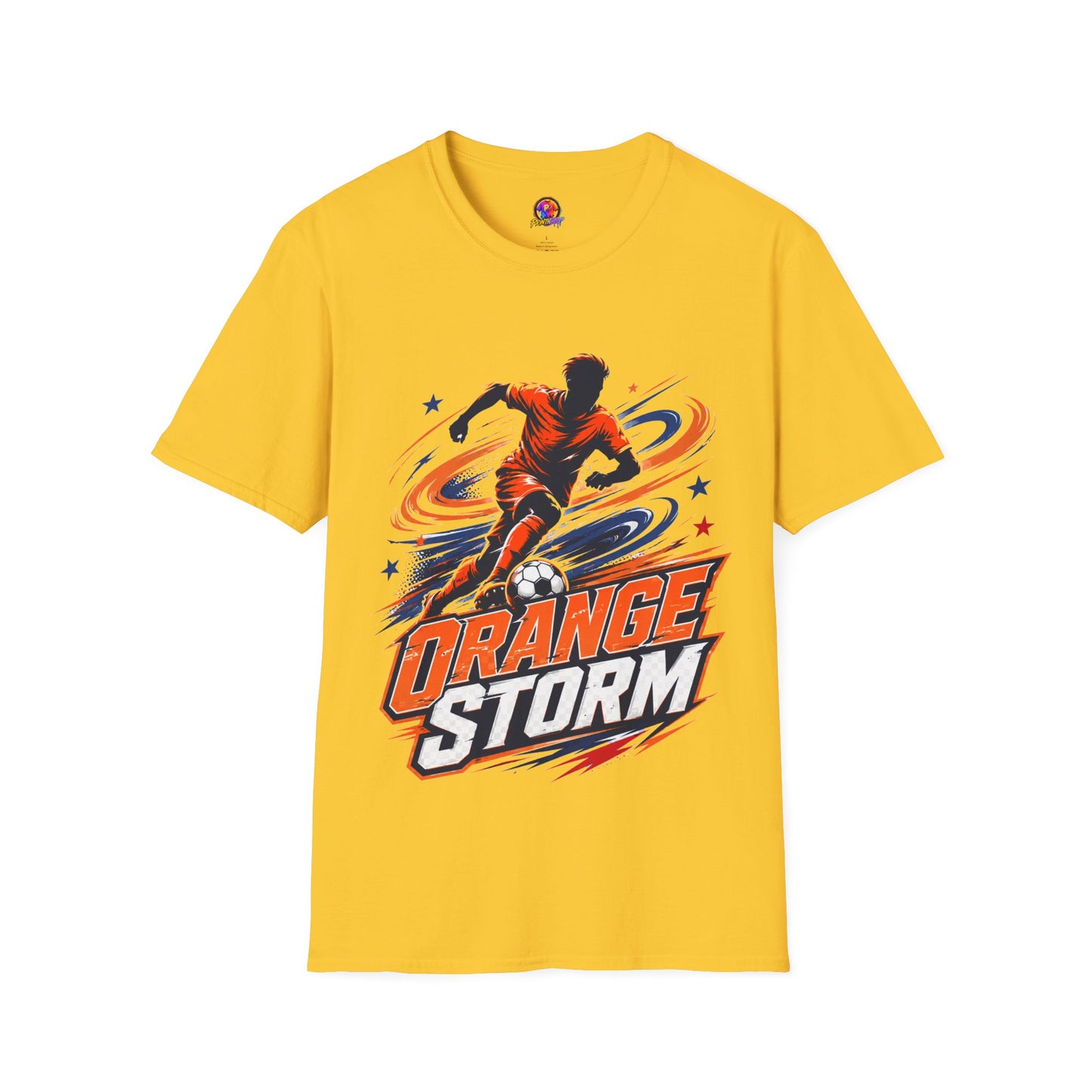 Netherlands Orange Storm Soccer T-Shirt — Dynamic Player Graphic Tee