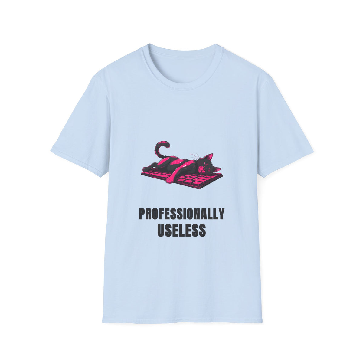 T‑Shirt — 'Professionally Useless' Relaxed Cat Graphic Tee - Trending Now - August 2026
