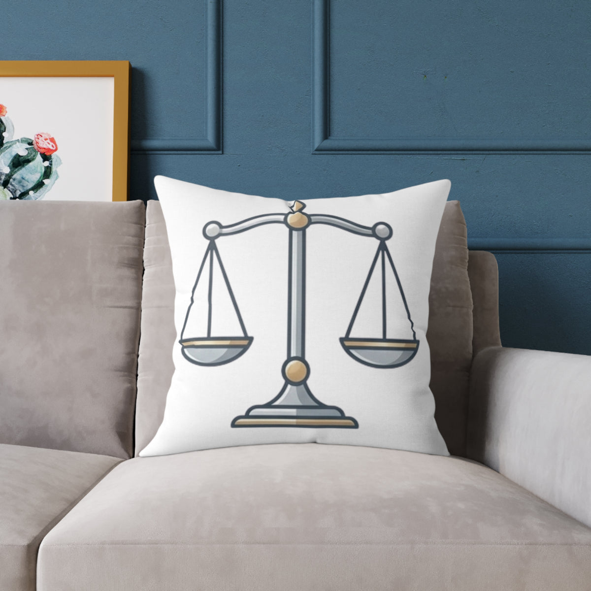 Balance Zodiac Libra Astrological Square Poly Canvas Pillow