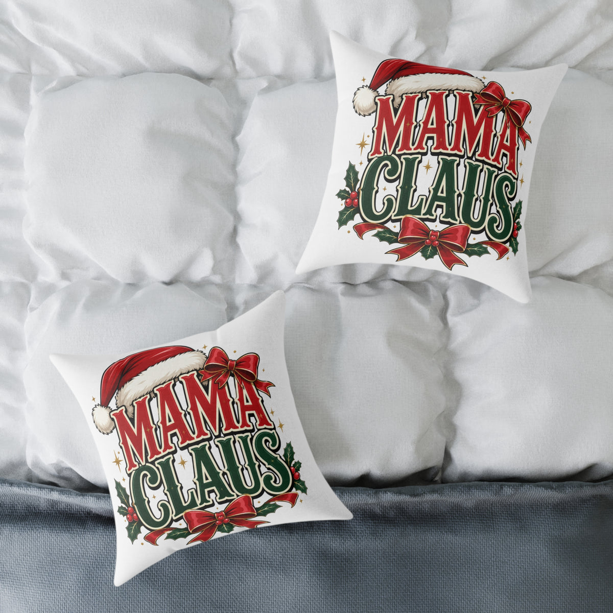 Mama Claus Christmas Pillow — Festive Holiday Decorative Throw Pillow