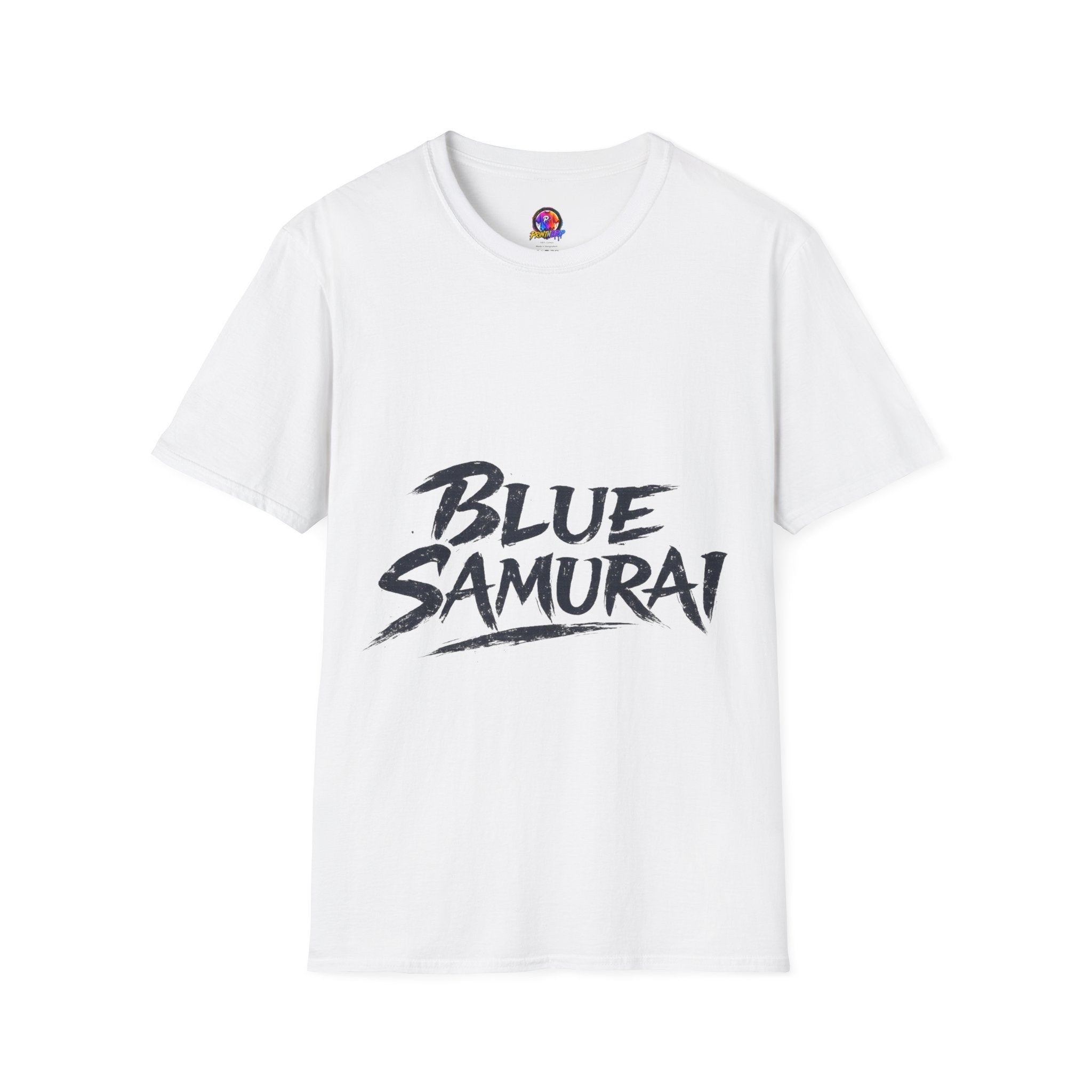Japan Blue Samurai T-Shirt — Bold Brushstroke Graphic Tee