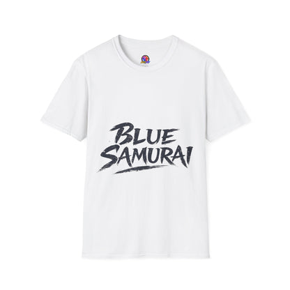 Japan Blue Samurai T-Shirt — Bold Brushstroke Graphic Tee