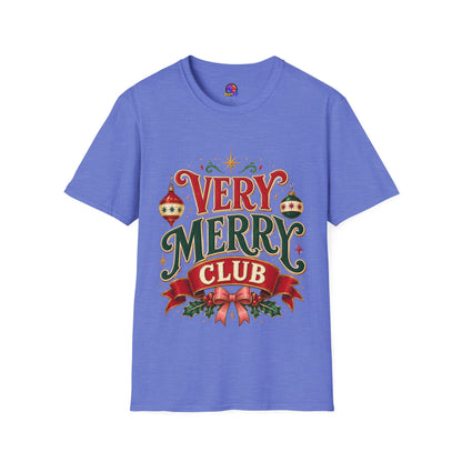Very Merry Club T-Shirt — Festive Christmas Holiday Tee
