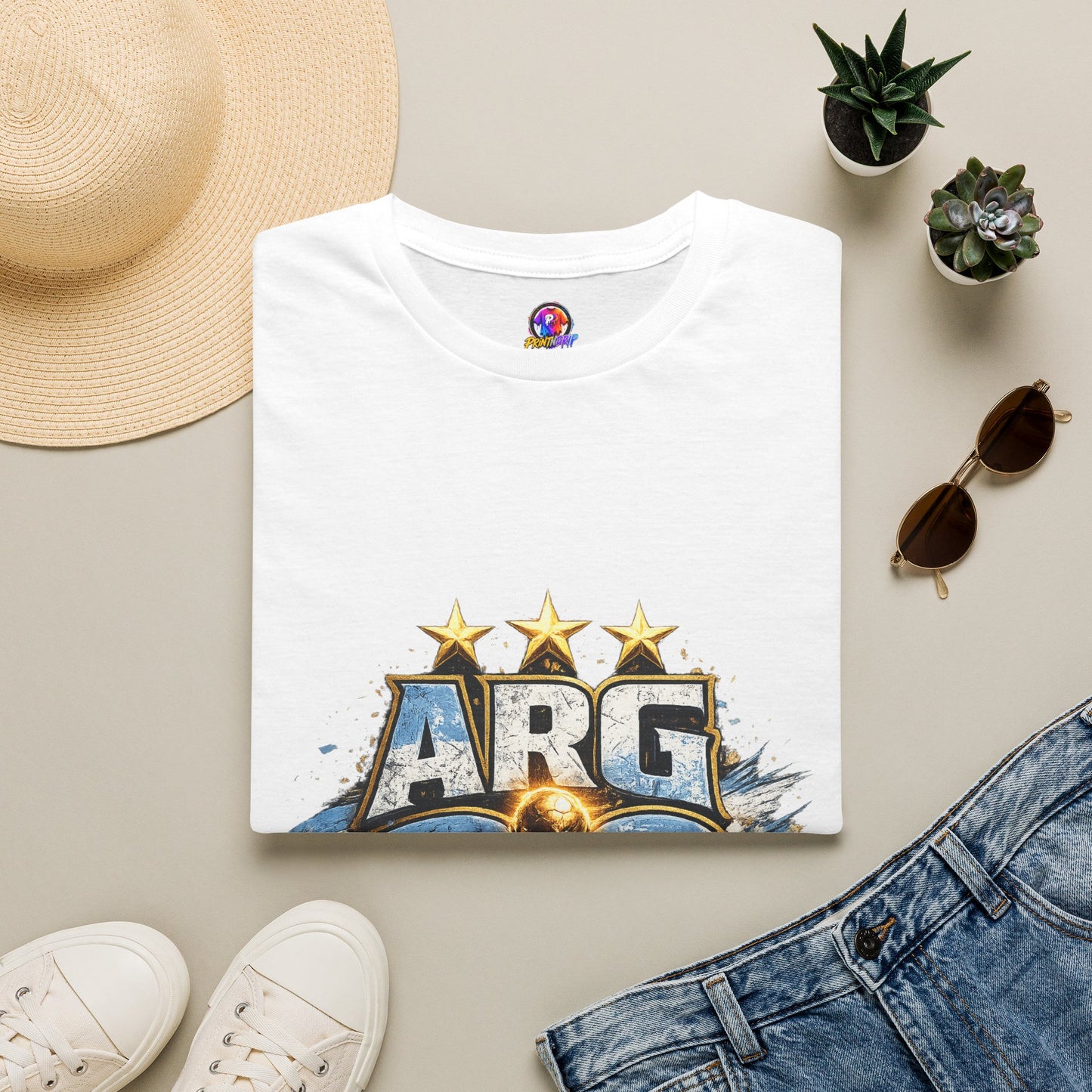 Argentina 26 Forever T‑Shirt — ARG Soccer World Cup 3‑Star Fan Tee
