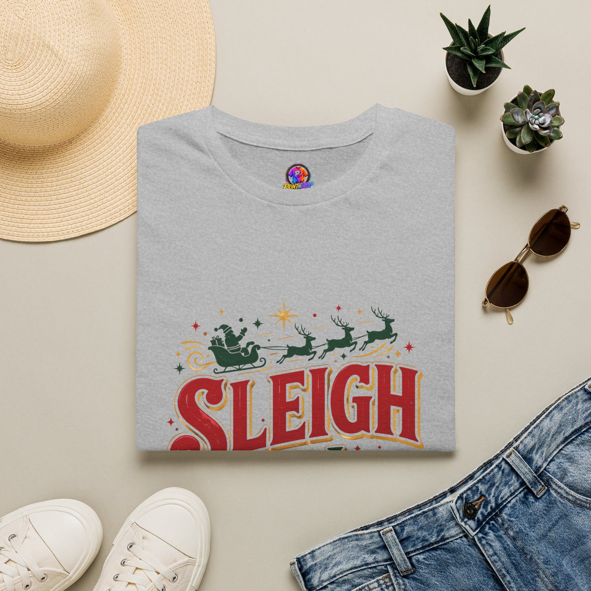 Sleigh All Day Christmas T-Shirt