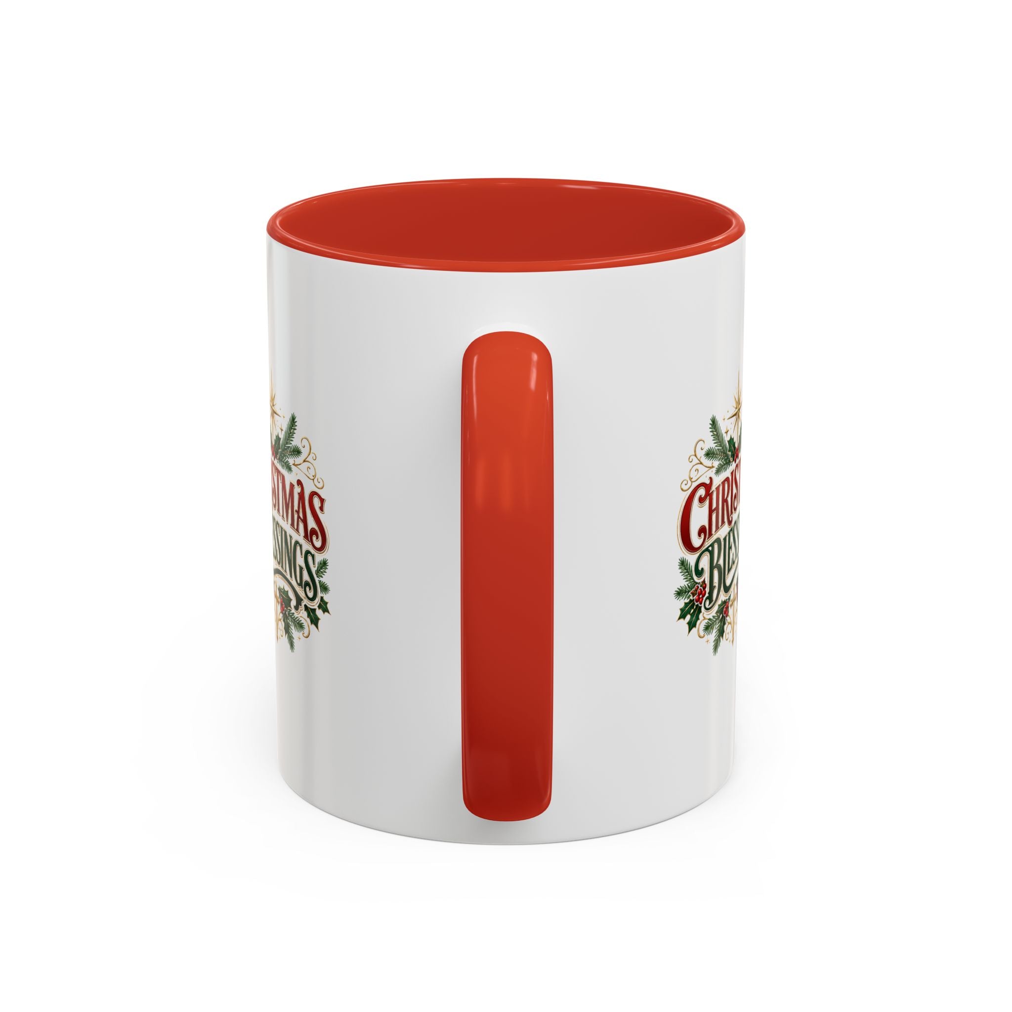 Christmas Blessings Accent Coffee Mug – Festive Holiday Tea & Coffee Cup