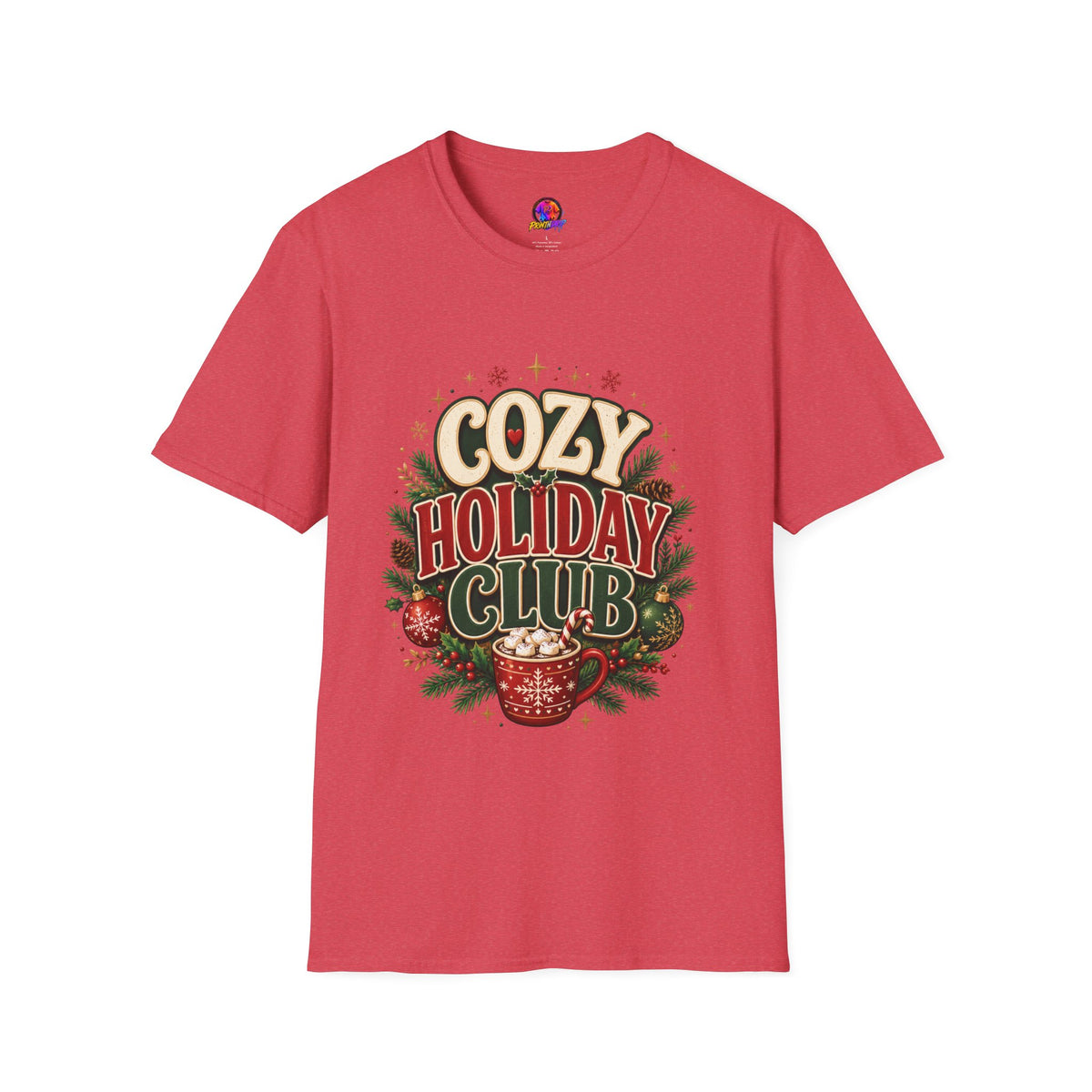 Cozy Holiday Club T-Shirt — Festive Christmas Cozy Cocoa Graphic Tee
