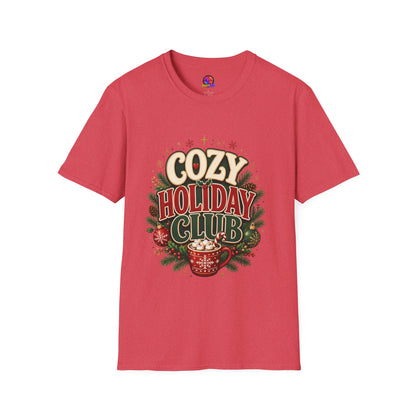Cozy Holiday Club T-Shirt — Festive Christmas Cozy Cocoa Graphic Tee