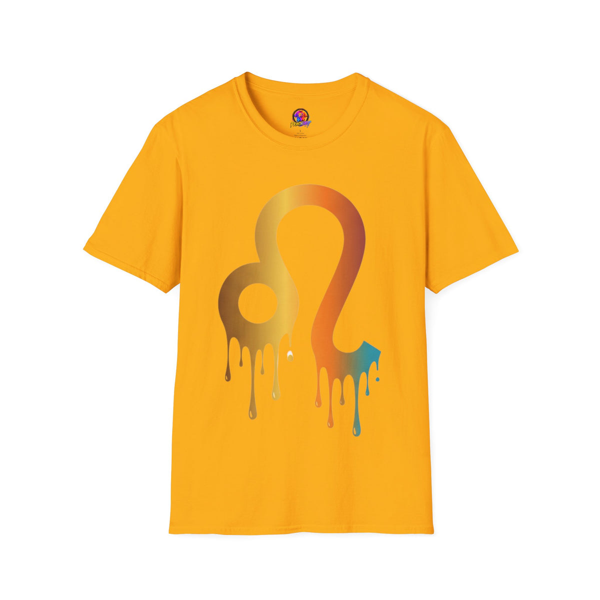 Leo Zodiac Drip T-Shirt — Colorful Astrology Sign Tee