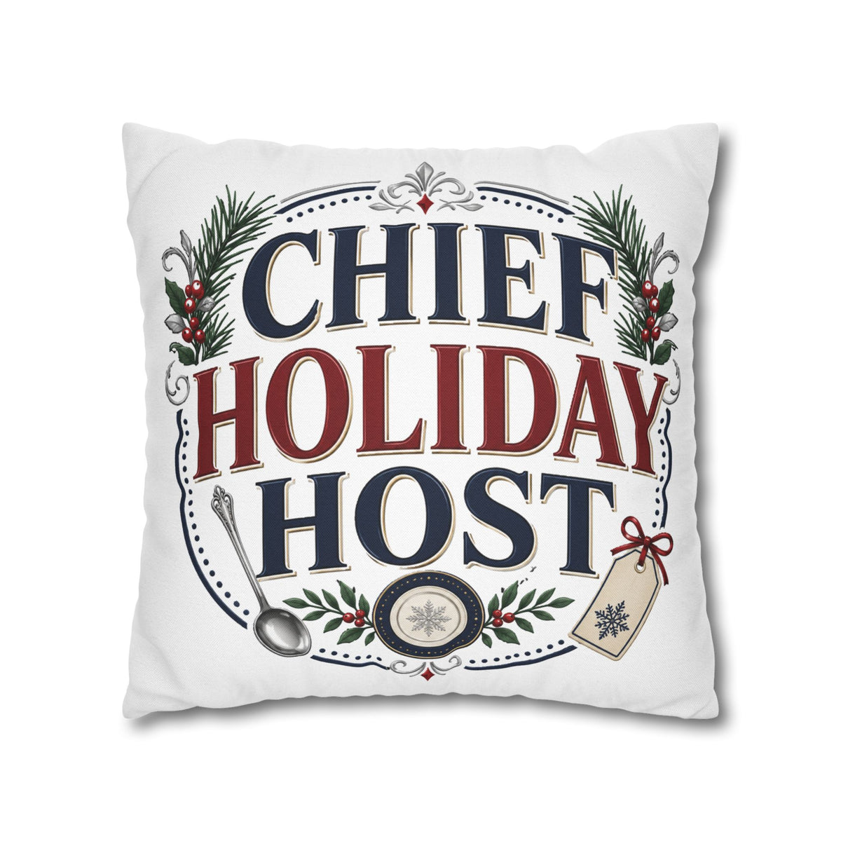 Christmas Chief Holiday Host Decorative Pillowcase