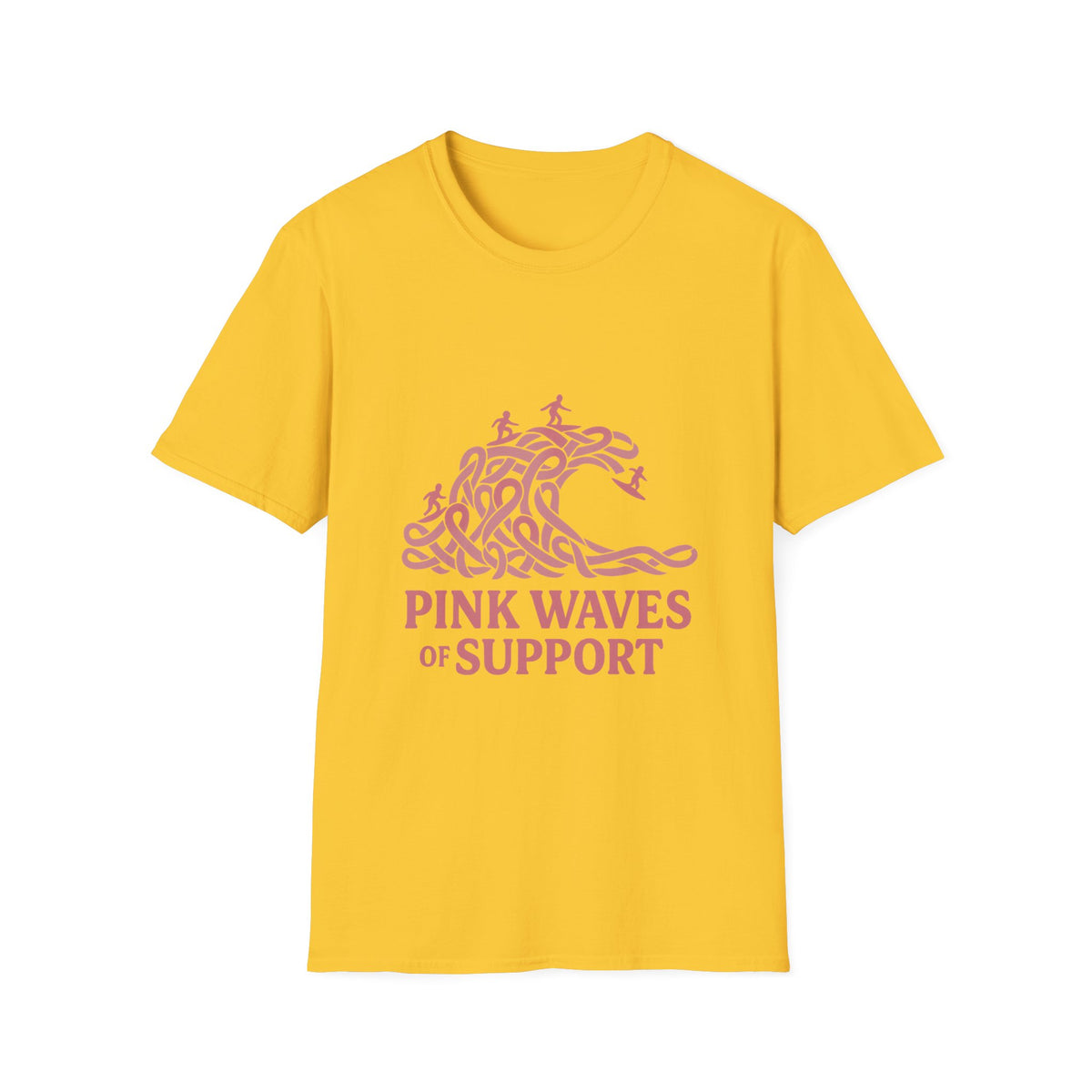 Pink Waves of Support T-Shirt — Breast Cancer Awareness Pink Wave Tee - Trending Now - October 2026