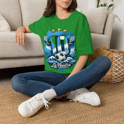 Argentina Soccer Fan T-Shirt — 'La Nuestra' #10 Jersey Design
