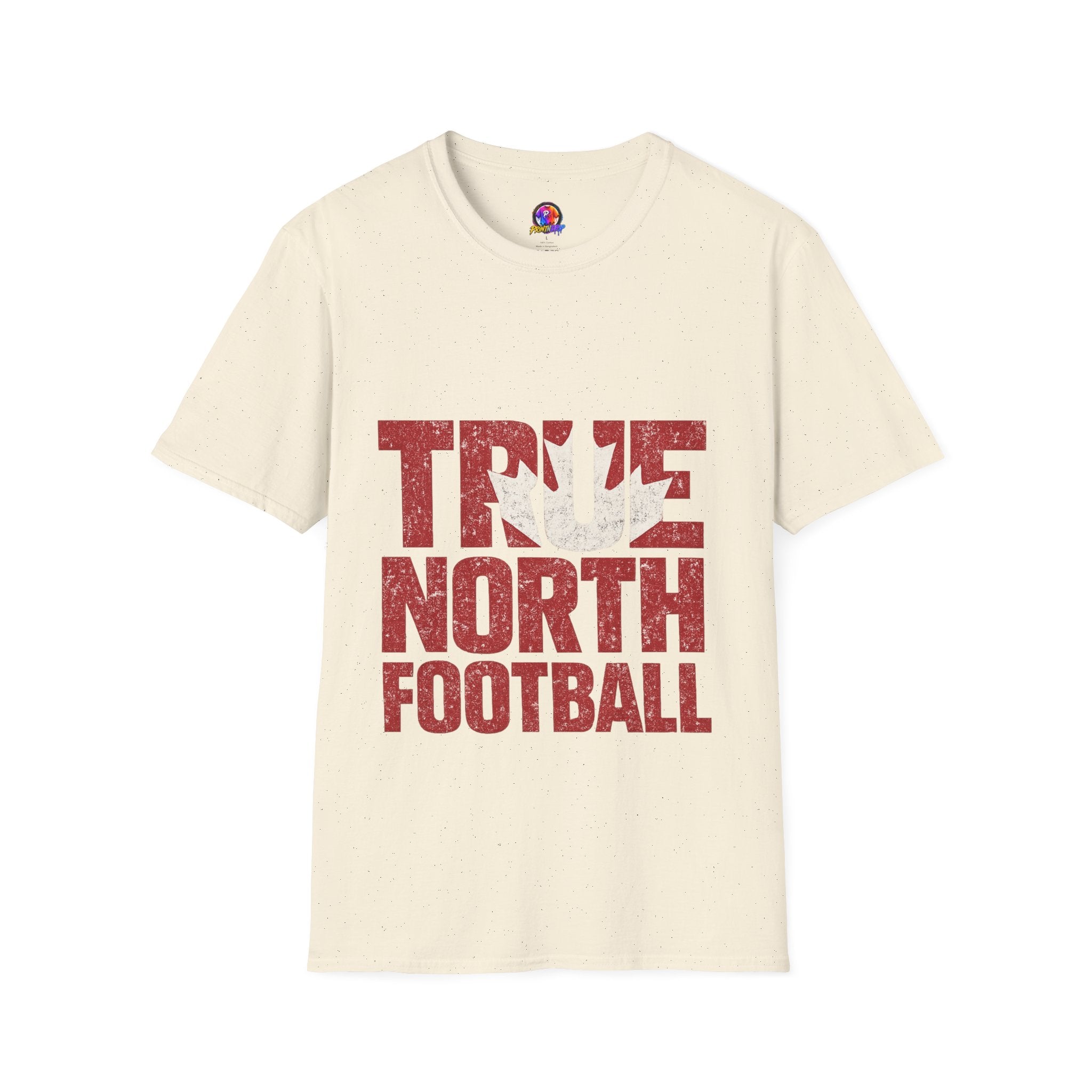 Canada True North Football T-Shirt — Vintage Canadian Leafs Sports Tee