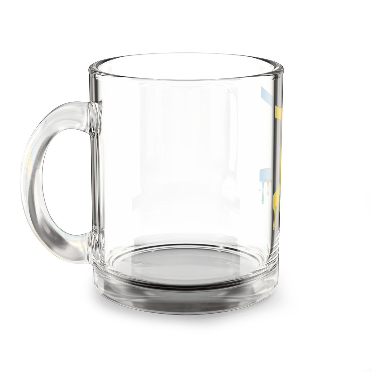 Gemini Zodiac Glass Mug – Dripping Rainbow Horoscope Design (10 oz)