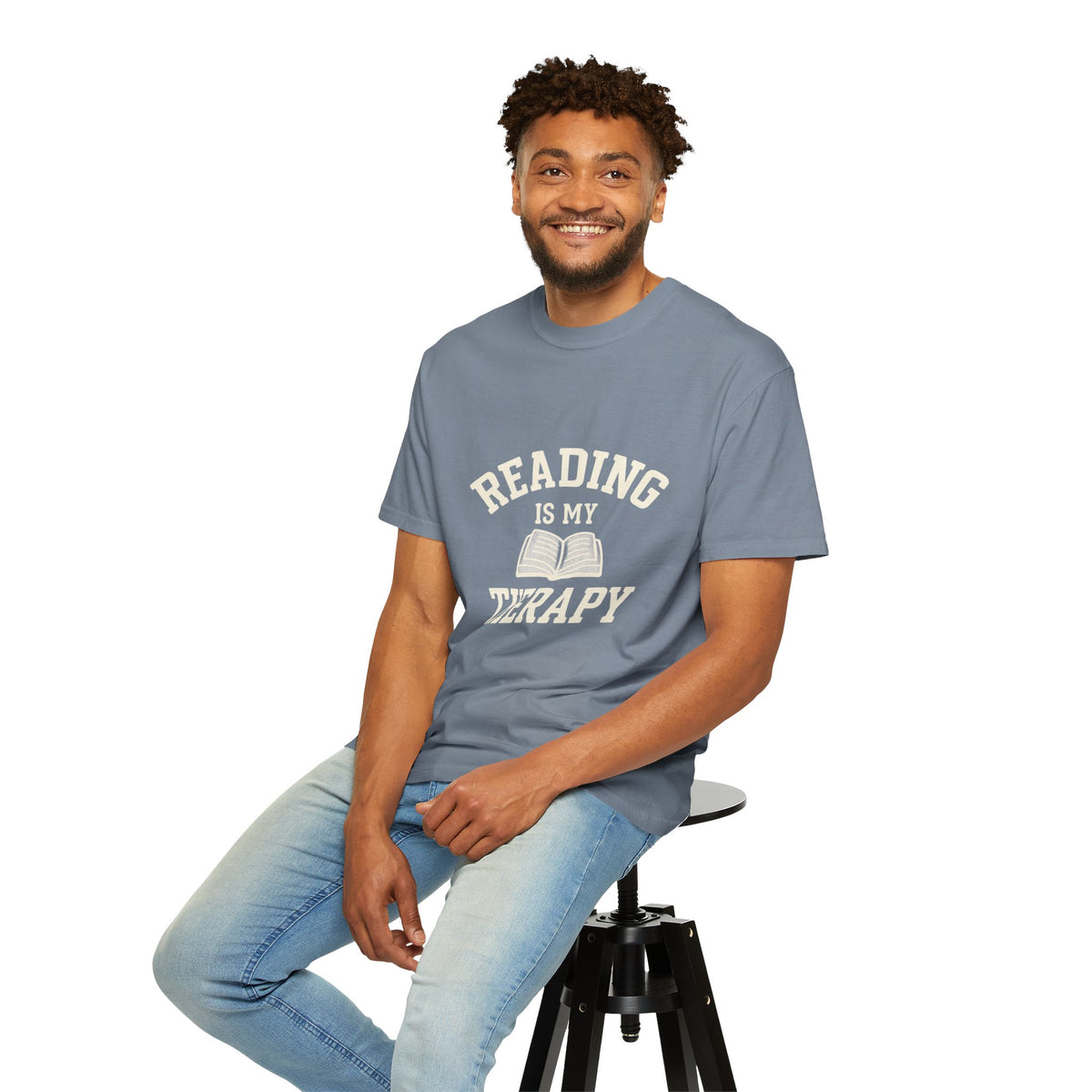 Reading Is My Therapy Book Lover Retro Aesthetic Graphic Tee - Trending Now - October 2026