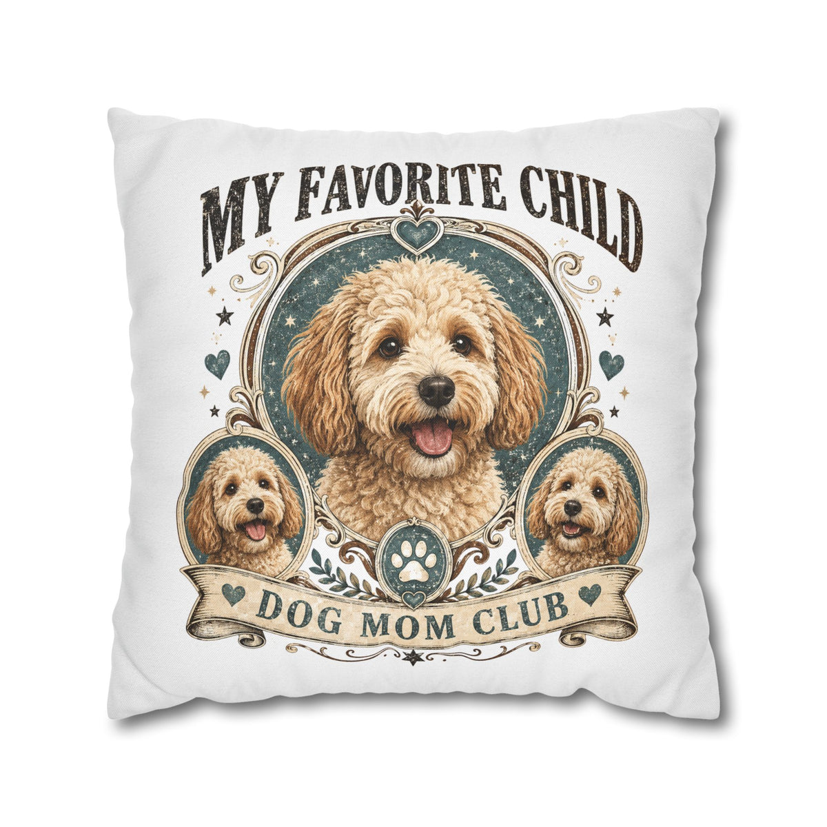 My Favorite Child Dog Mom Club Pillowcase Milo Bailey Dog Dad Mom – Cute Goldendoodle Decorative Pillow Cover