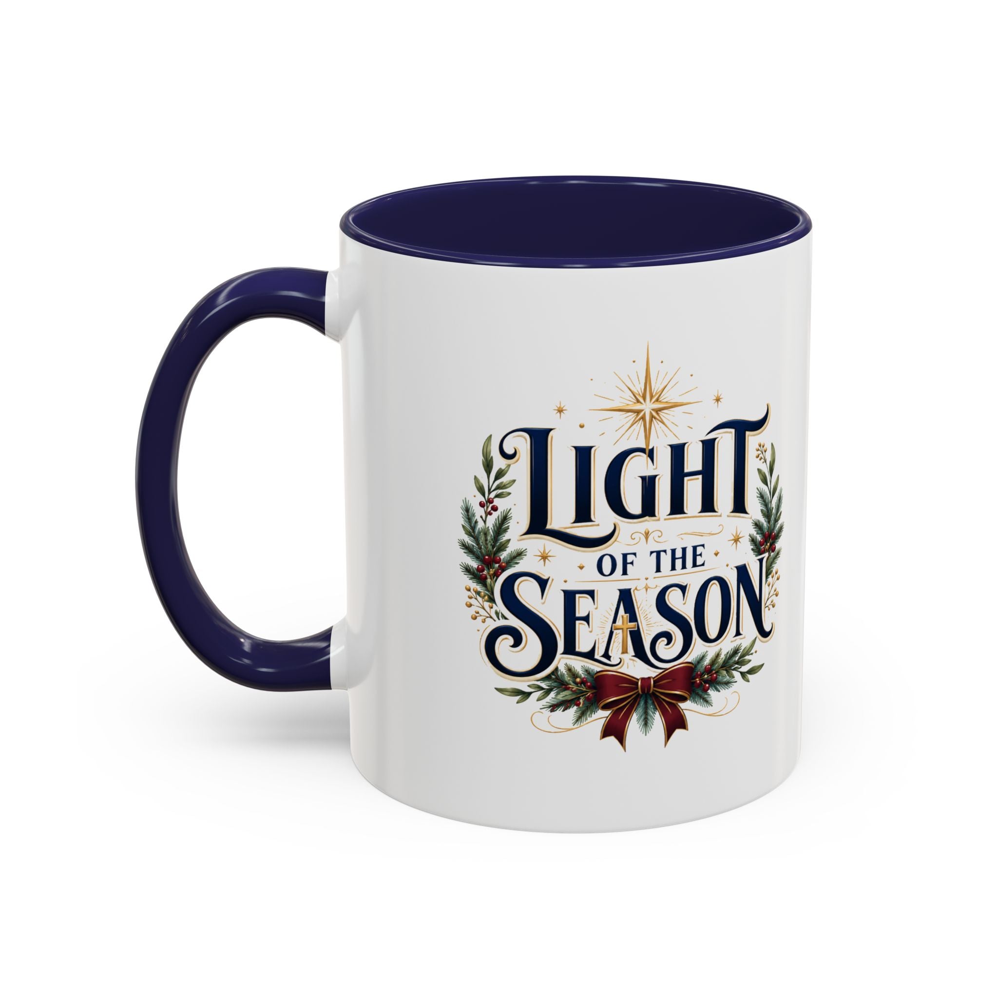 Christmas Light of the Season Accent Coffee Mug — Holiday Christmas Tea Cup