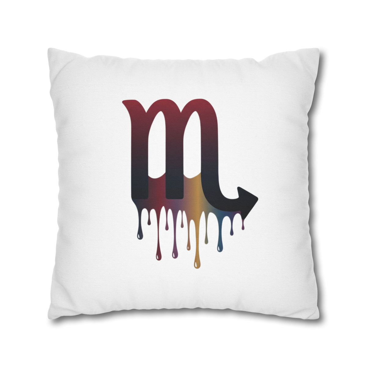 Dripping Scorpio Zodiac Pillowcase — Astrology Sign Decorative Throw Pillow