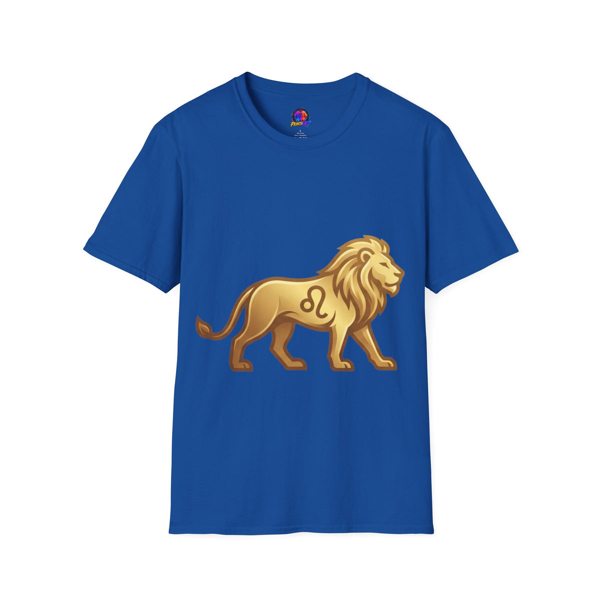 Leo Zodiac Lion T-Shirt — Gold Astrology Tee for Leo Birthdays & Zodiac Fans