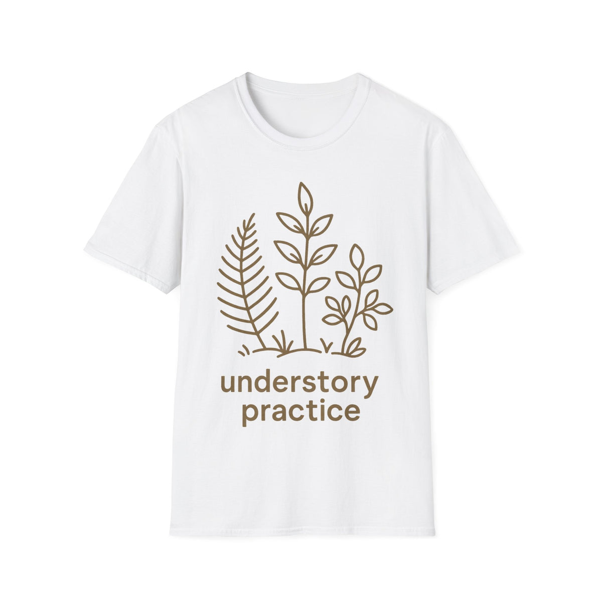 "Understory Practice" Botanical Wildflower Tee - Aesthetic Cottagecore Nature White T-Shirt - Trending Now - September 2026