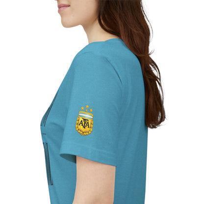 Argentina - Tango y Fútbol Graphic Tee - Bold Serif Soccer & Dance Shirt