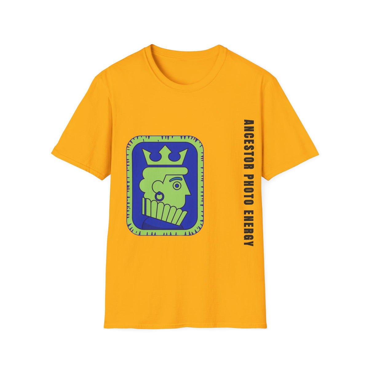King Checkerboard Graphic T‑Shirt — Bold Green & Blue Chess King Design - Trending Now - September 2026