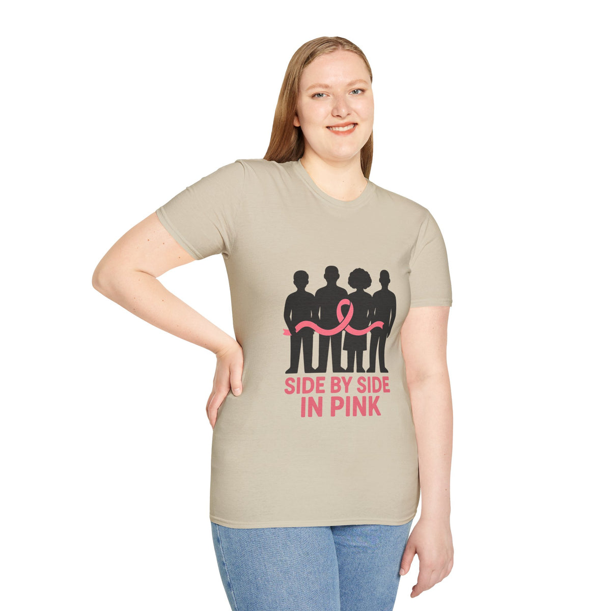 Side by Side in Pink Breast Cancer Awareness T-Shirt - Trending Now - October 2026