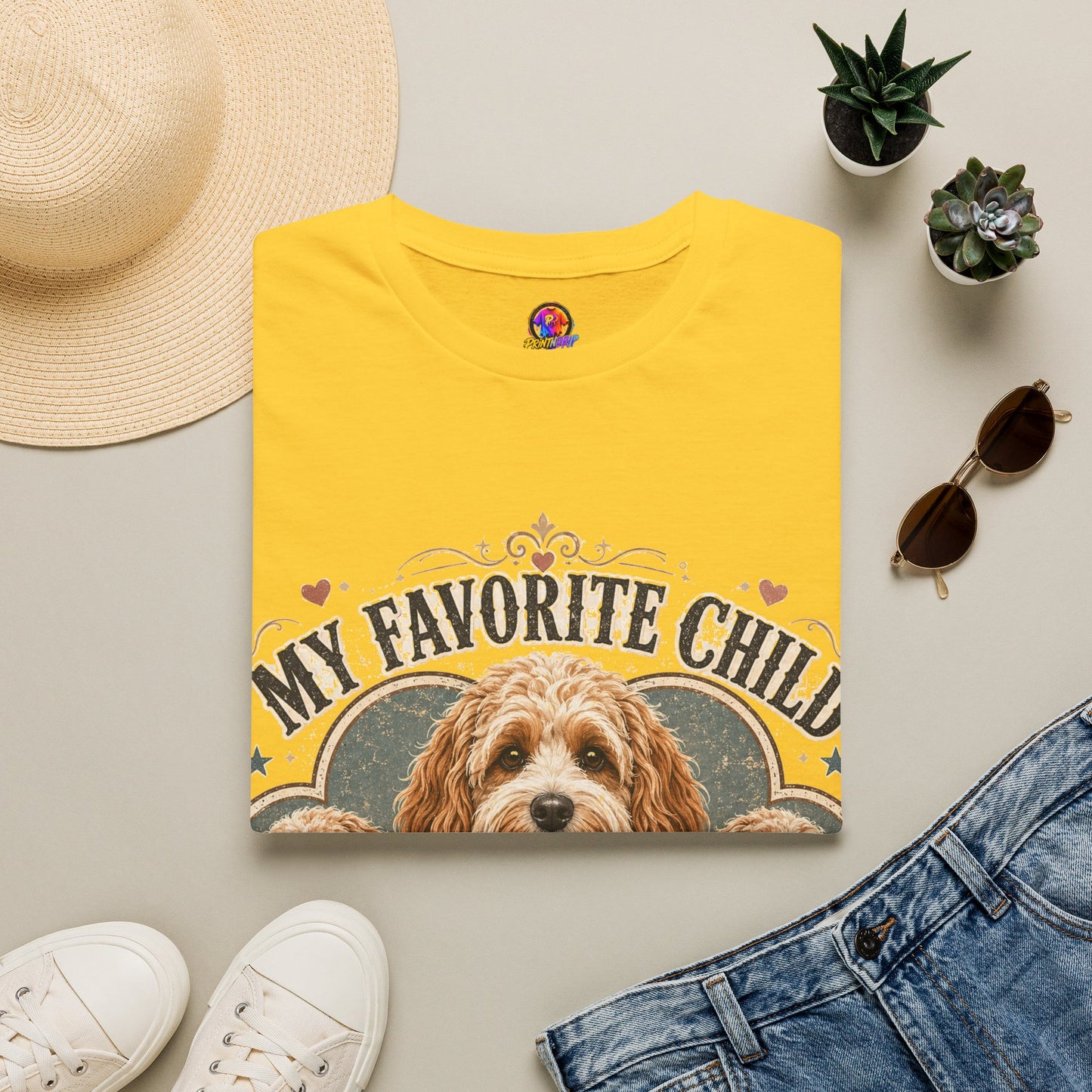 Dog Mom T-Shirt — "My Favorite Child" Cavalier Love Graphic Tee