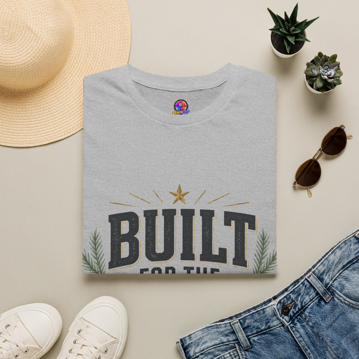T-Shirt — "Built for the Holidays" Festive Rustic Holiday Tee (Gift for DIYers)
