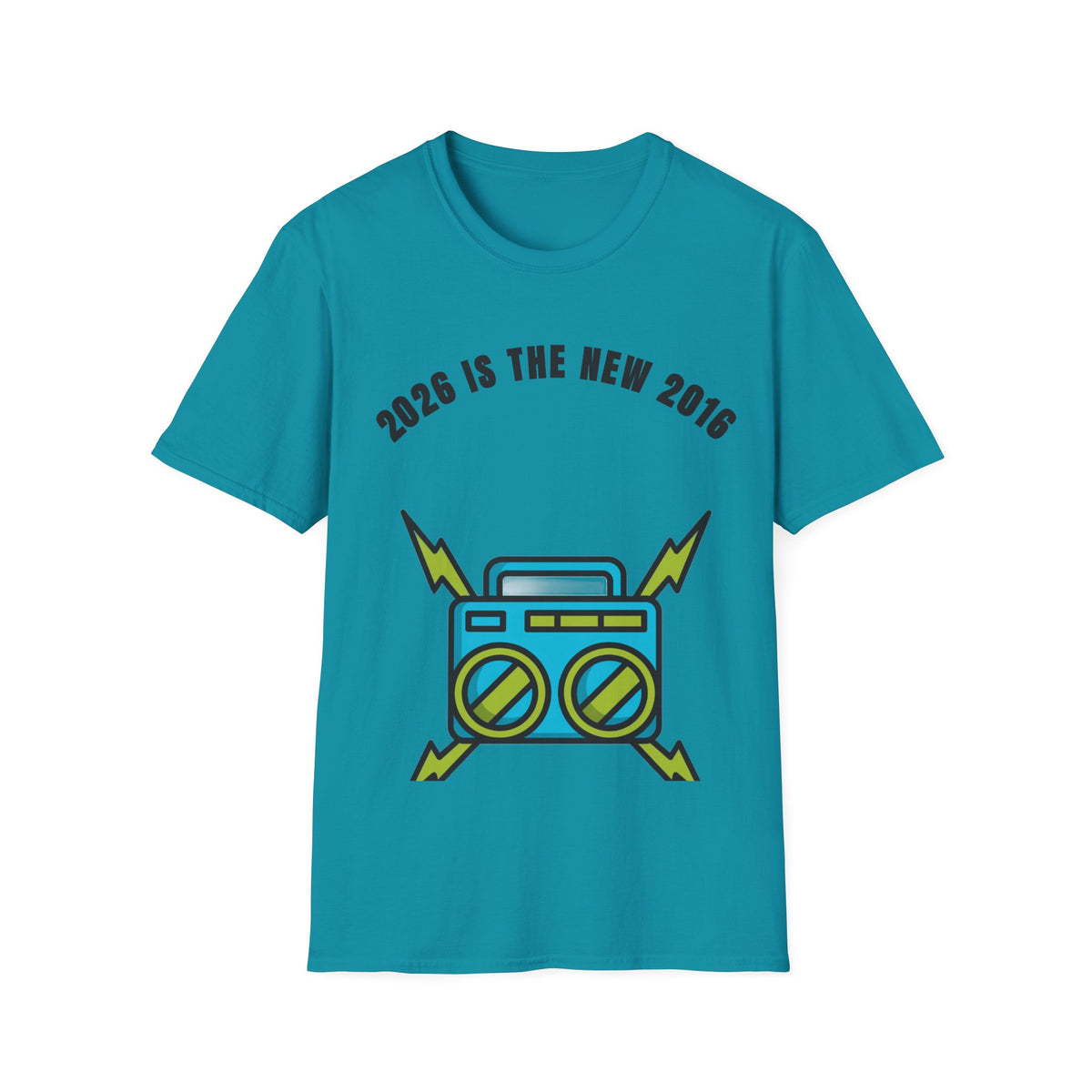 2026 Is The New 2016 T-Shirt — Retro Boombox Graphic Tee - Trending Now - September 2026