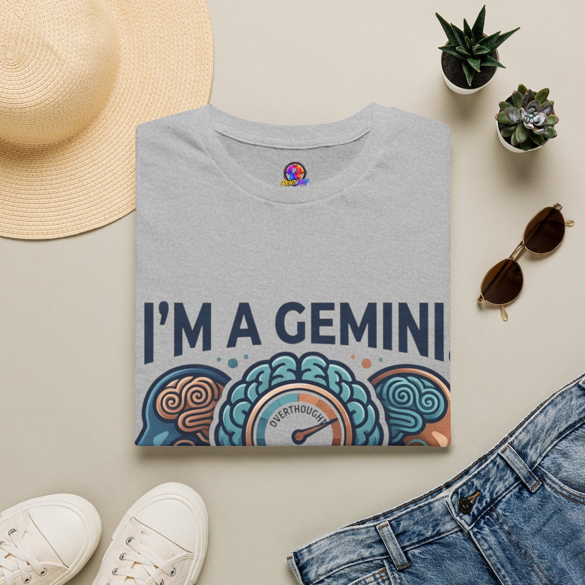 I’m A Gemini T-Shirt – “I Already Overthought It” Zodiac Tee