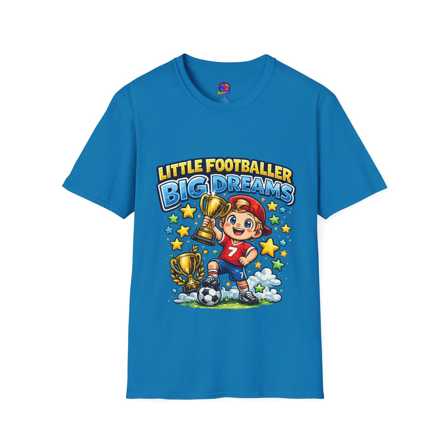 Kids Football T‑Shirt — "Little Footballer Big Dreams" Graphic Tee