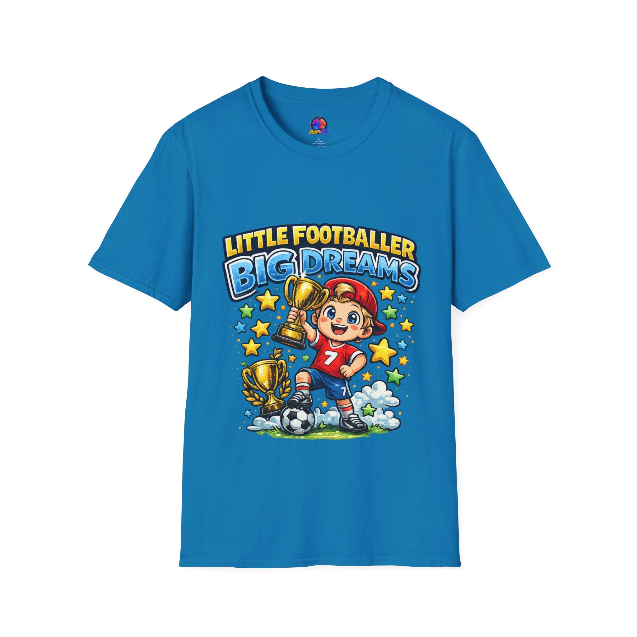 Kids Football T‑Shirt — "Little Footballer Big Dreams" Graphic Tee