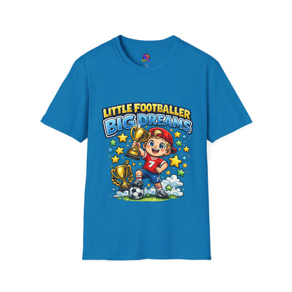 Kids Football T‑Shirt — "Little Footballer Big Dreams" Graphic Tee
