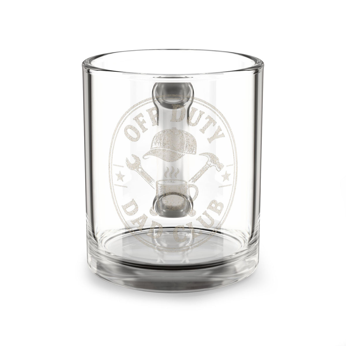 Glass Mug — "Off Duty Dad Club" 10oz Clear Coffee Mug Milo Bailey Dog Dad Mom  Glass Mug 10 oz