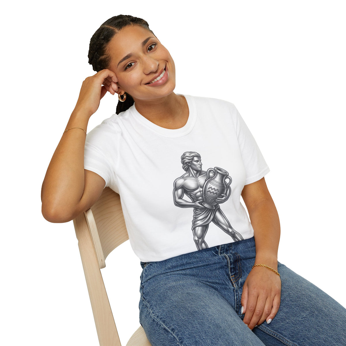 Aquarius Zodiac T-Shirt — Mythic Water Bearer Astrology Tee