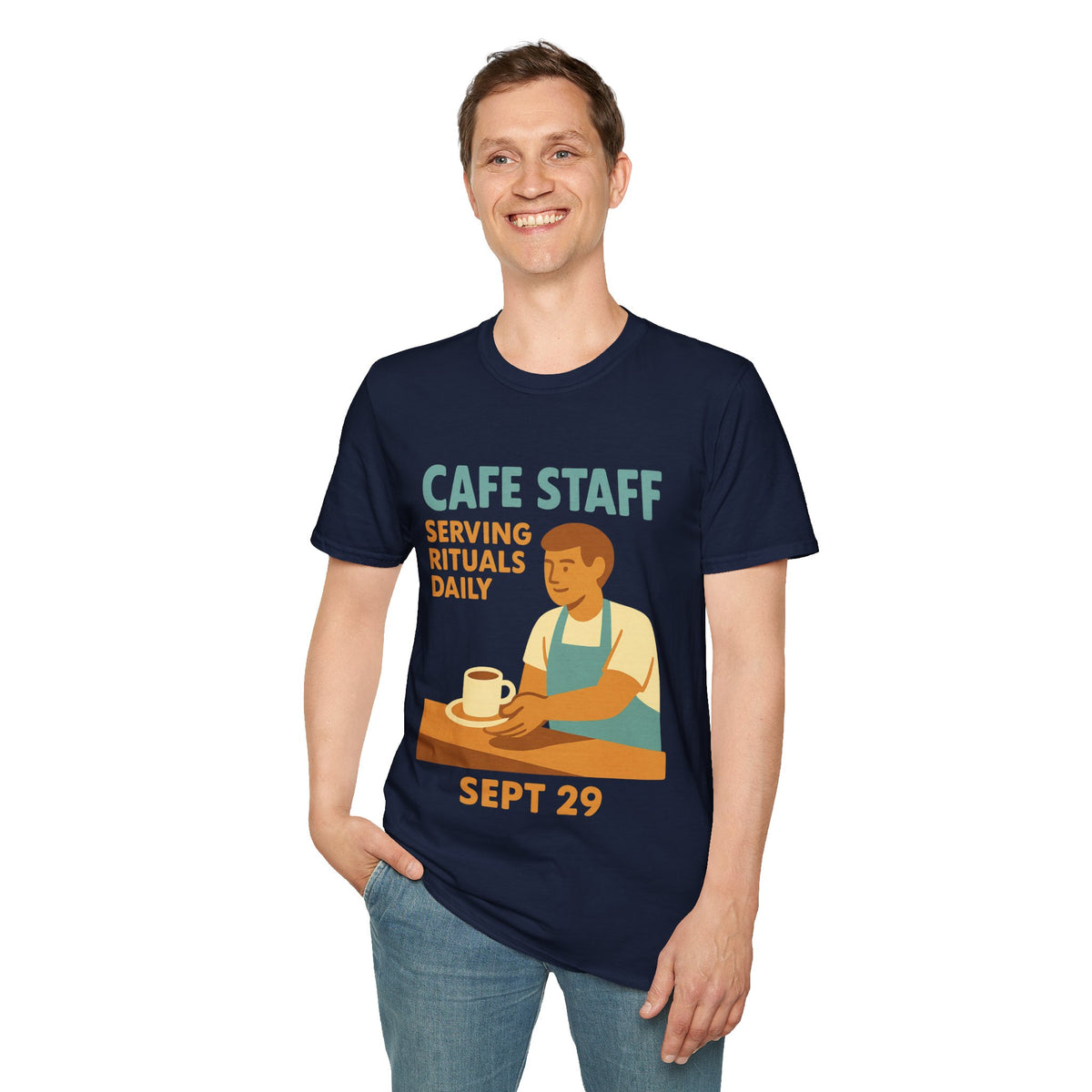 Cafe Staff Serving Rituals Daily National Coffee Day T-Shirt - Trending Now - September 2026