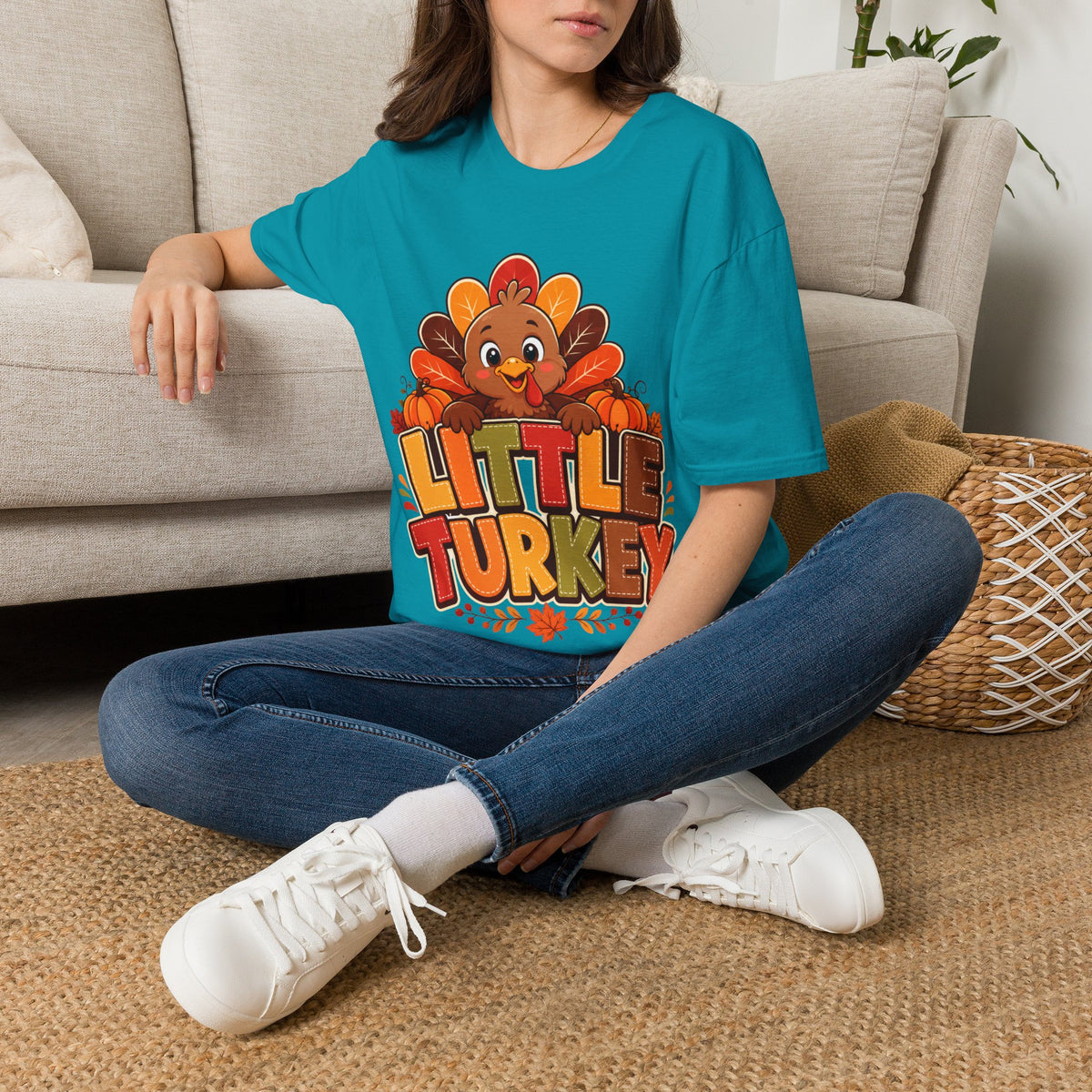 Thanksgiving T-Shirt Little Turkey T‑Shirt – Cute Thanksgiving Kids & Family Tee