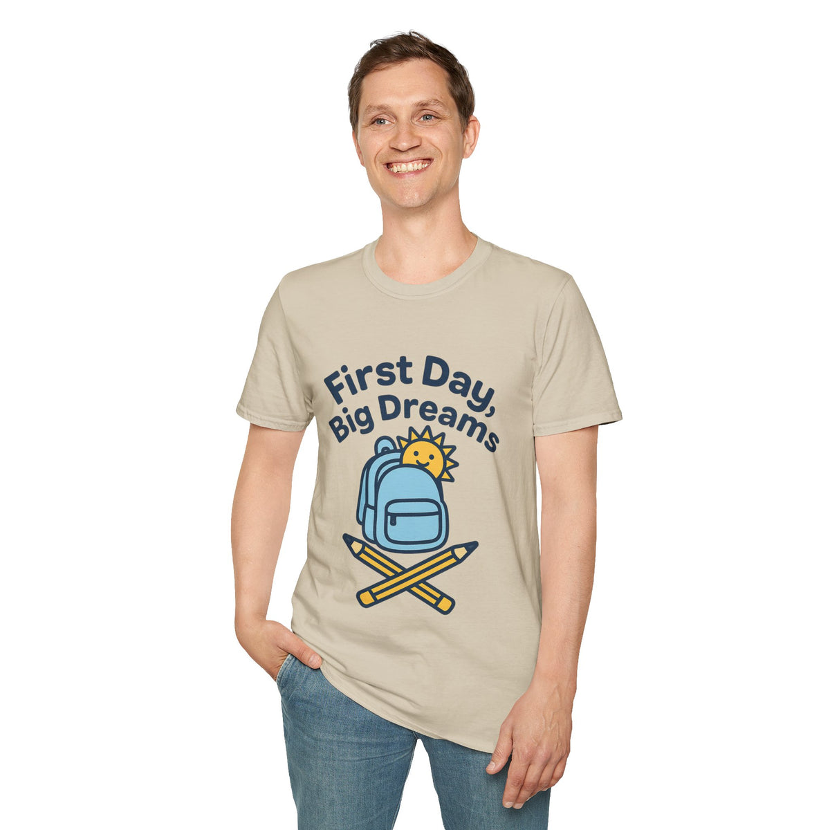 First Day Big Dreams T-Shirt — Cute Backpack & Pencil Back-to-School Tee - Trending Now - August 2026