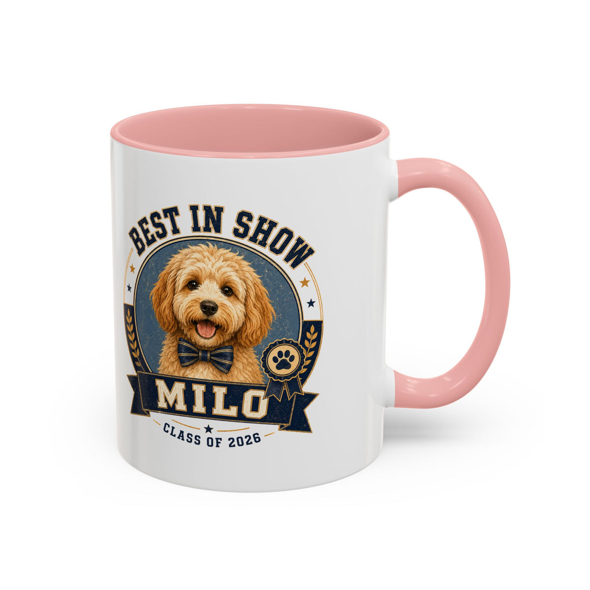 Milo Bailey Dog Dad Mom Best in Show Milo Coffee Mug — Personalized Dog Lover Gift (Class of 2026)