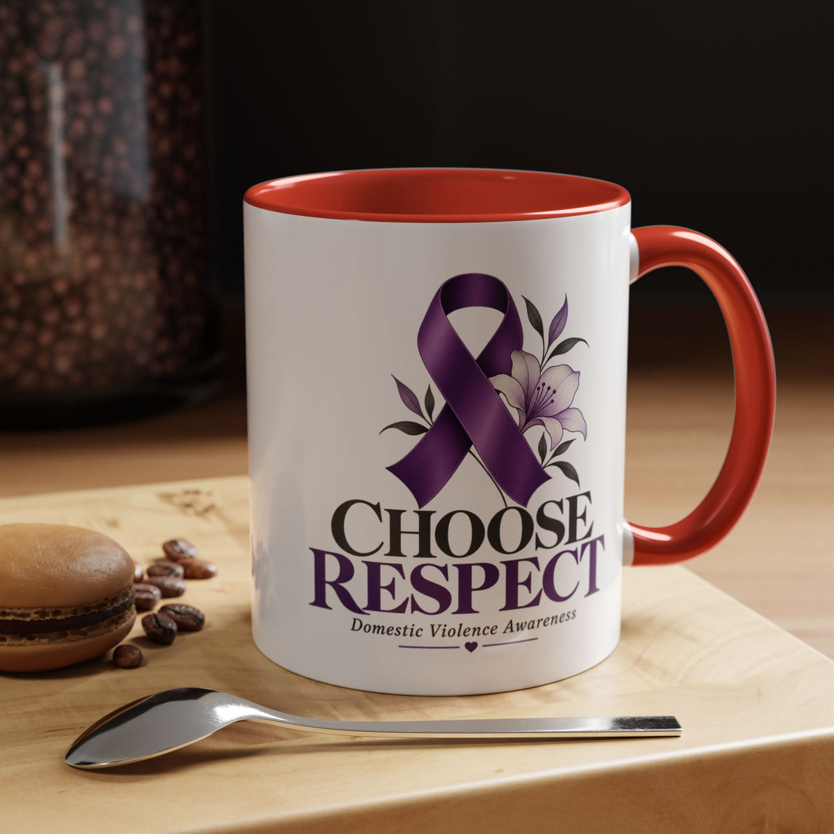 Choose Respect - Domestic Violence Awareness Coffee Mug (Accent, 11/15oz)