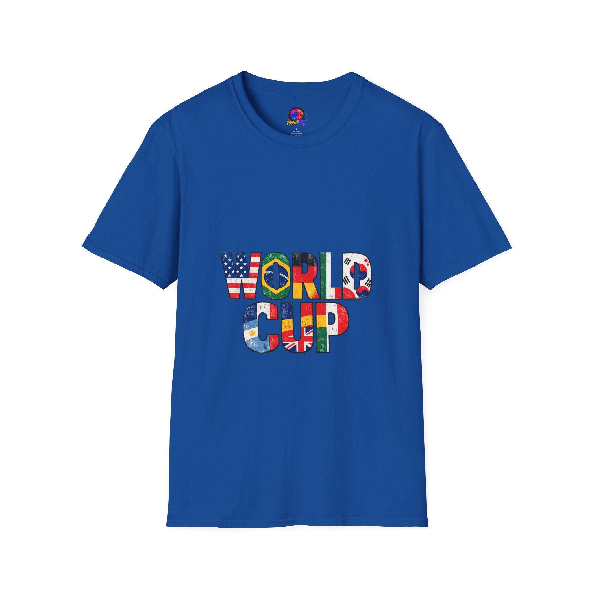 World Cup Flag Graphic T-Shirt — 'WORLD CUP' International Soccer Fans Tee