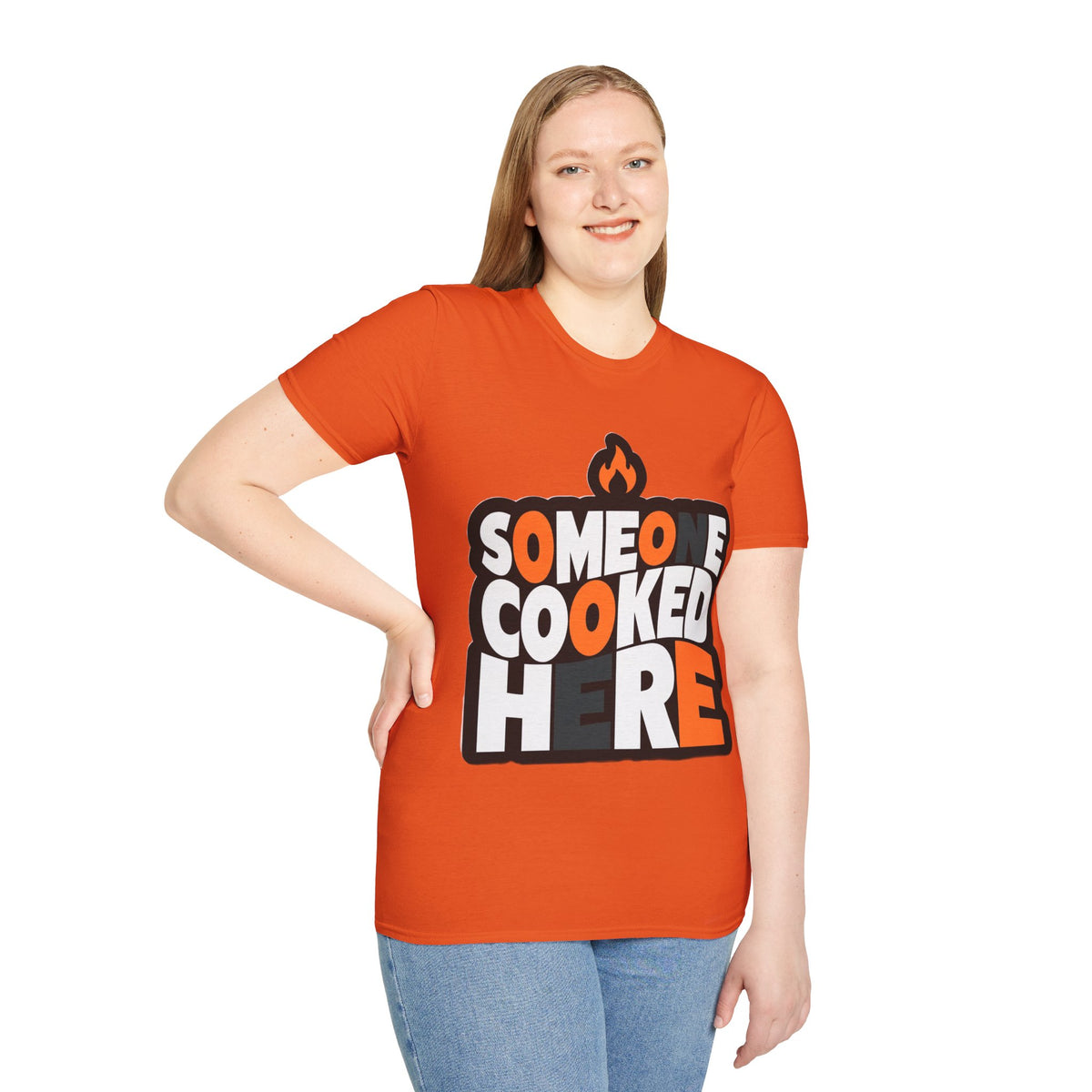 T-Shirt — "Someone Cooked Here" Funny Cooking Graphic Tee - Trending Now - August 2026